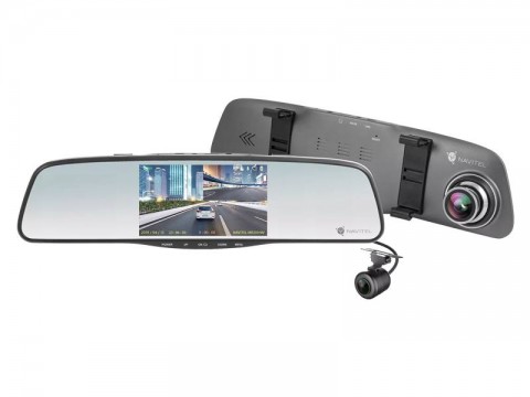 Automobilinis vaizdo registratorius 5" su veidrodėliu, galinio vaizdo kamera ir naktiniu režimu MR250 Navitel